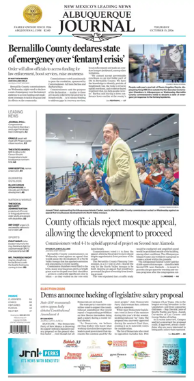 Cover of Albuquerque Journal