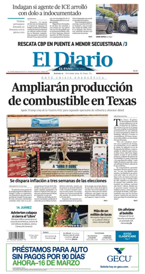Cover of El Diario de El Paso