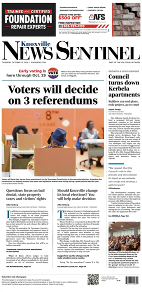 Cover of Knoxville News Sentinel