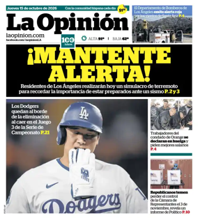 Cover of La Opinion