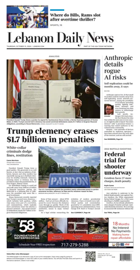 Cover of Lebanon Daily News