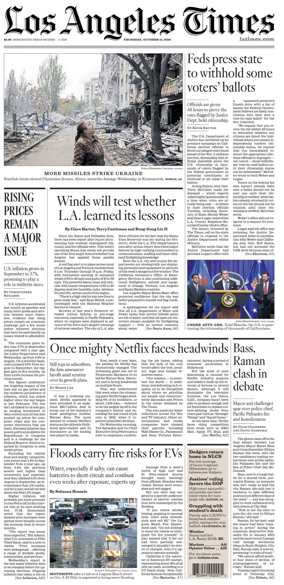 Cover of Los Angeles Times