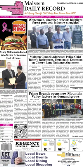 Cover of Malvern Daily Record