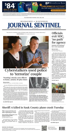Cover of Milwaukee Journal Sentinel