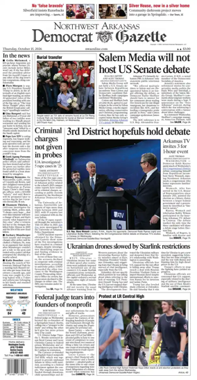 Cover of Northwest Arkansas Democrat-Gazette