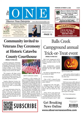 Cover of Observer News Enterprise