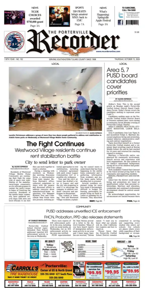 Cover of Porterville Recorder