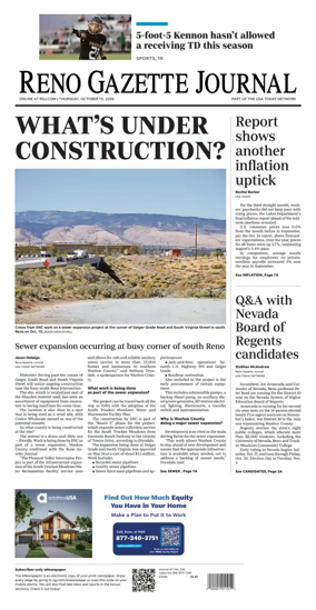 Cover of Reno Gazette Journal
