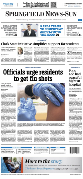 Cover of Springfield News-Sun