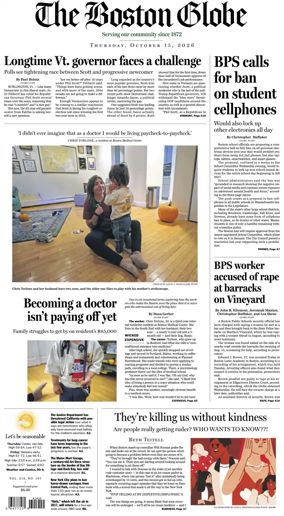Cover of The Boston Globe