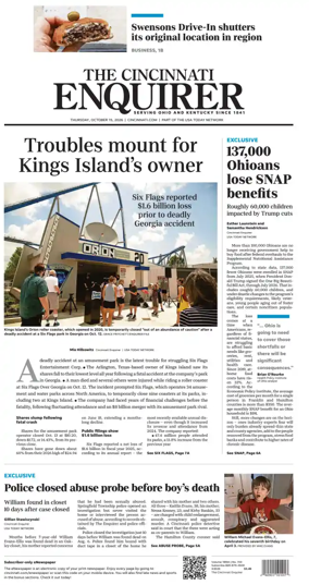 Cover of The Cincinnati Enquirer