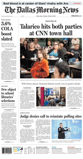Cover of The Dallas Morning News