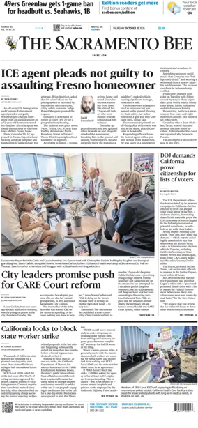 Cover of The Sacramento Bee