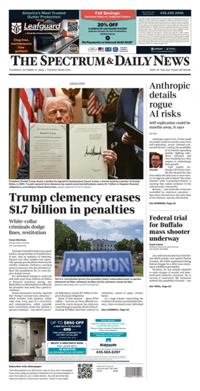 Cover of The Spectrum & Daily News