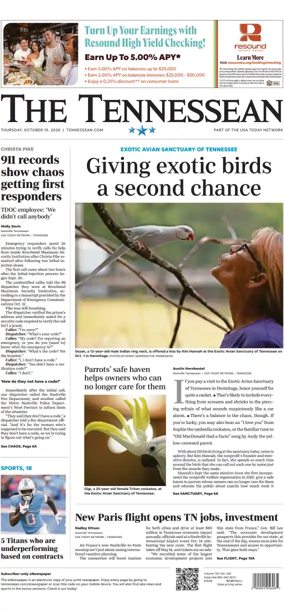 Cover of The Tennessean
