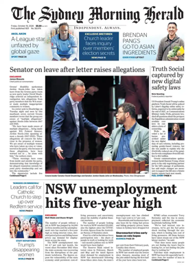 Cover of The Sydney Morning Herald
