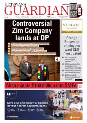 Cover of Botswana Guardian