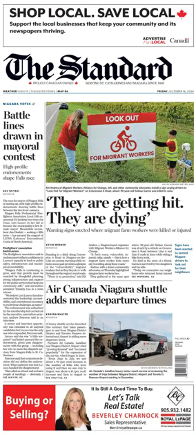 Cover of The Standard (St. Catharines)