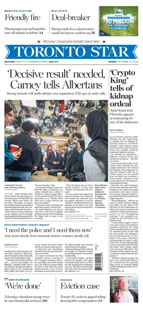 Cover of Toronto Star
