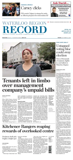 Cover of Waterloo Region Record