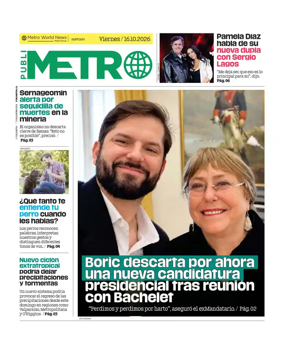 Cover of Publimetro Chile