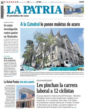 Cover of La Patria (Colombia)