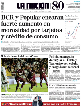 Cover of La Nacion (Costa Rica)