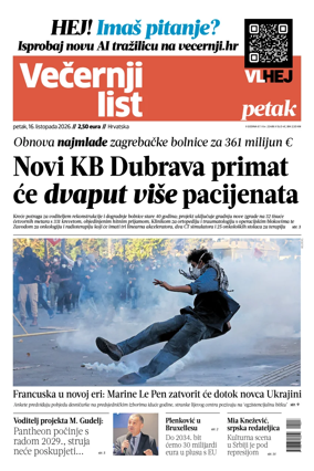 Cover of Vecernji list - Hrvatska