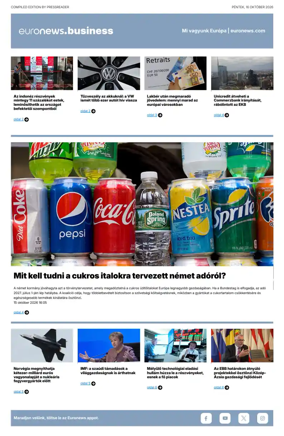 Cover of Euronews Business (Hungarian)