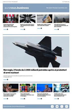Cover of Euronews Business (Italian)