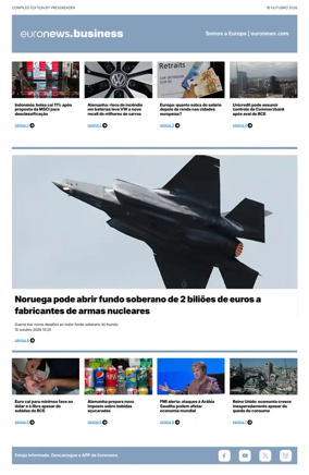 Cover of Euronews Business (Portuguese)