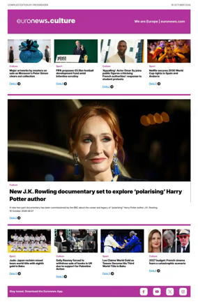 Cover of Euronews Culture and Sport Compiled Edition