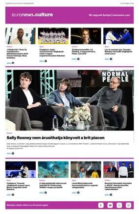 Cover of Euronews Culture and Sport (Hungarian)