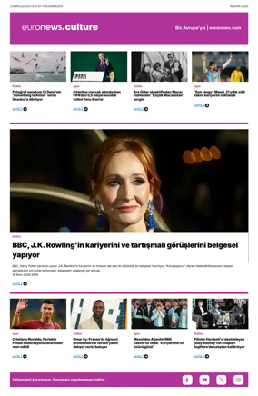 Cover of Euronews Culture and Sport (Turkish) Compiled Edition
