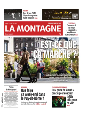 Cover of La Montagne (Clermont-Metropole)