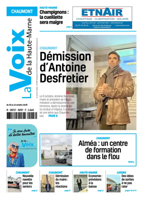 Cover of La Voix de la Haute-Marne edition Chaumont