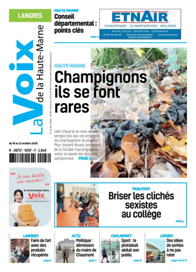 Cover of La Voix de la Haute-Marne edition Langres