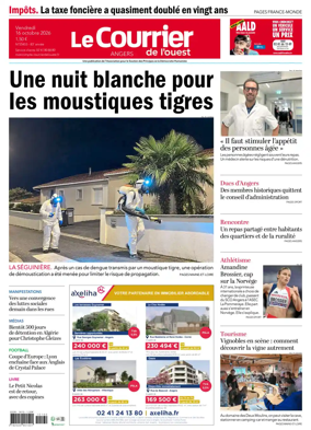 Cover of Le Courrier de l’Ouest (Angers)