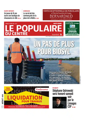 Cover of Le Populaire du Centre (Haute-Vienne)