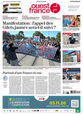 Cover of Ouest France (Chateaubriant)