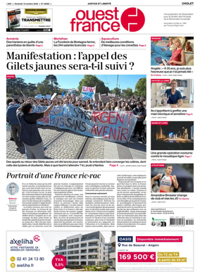 Cover of Ouest France (Cholet)