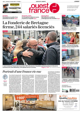Cover of Ouest France (Lorient)