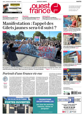 Cover of Ouest France (Nantes)
