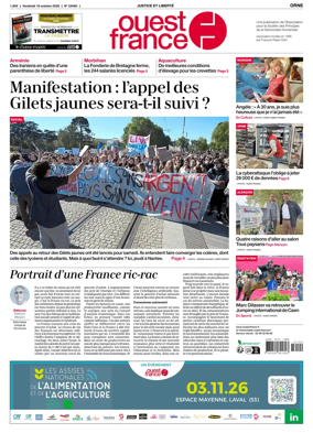 Cover of Ouest France (Orne)