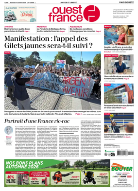 Cover of Ouest France (Pornic / Pays de Retz)