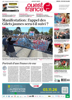 Cover of Ouest France (Redon / Pays de Vilaine)