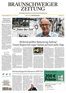 Cover of Braunschweiger Zeitung (Helmstedter Nachrichten)