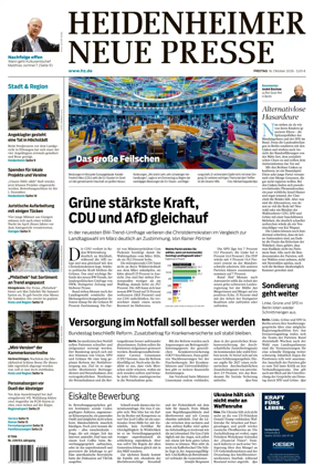 Cover of Heidenheimer Neue Presse