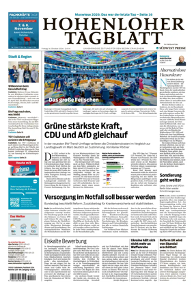 Cover of Hohenloher Tagblatt