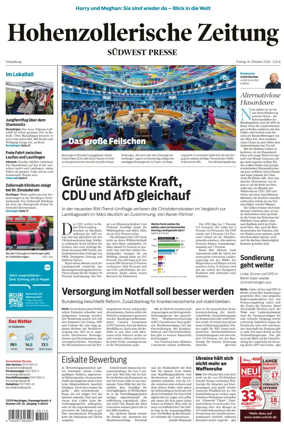 Cover of Hohenzollerische Zeitung